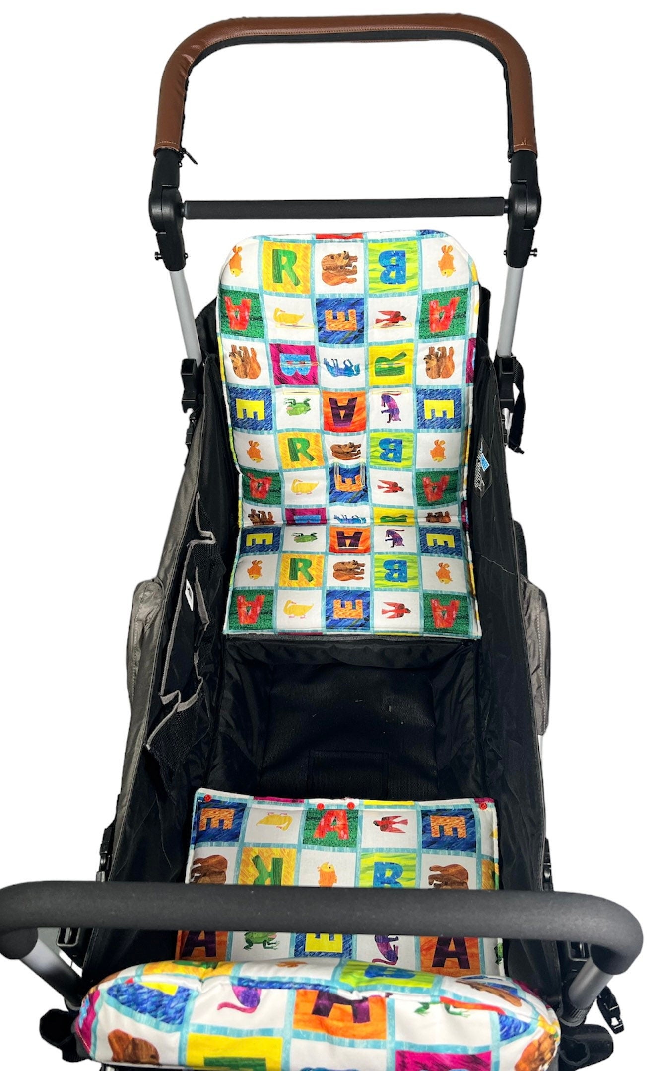 Larktale Caravan Seat Covers, made to order, alphabet theme seat covers, Larktale stroller wagon seat covers