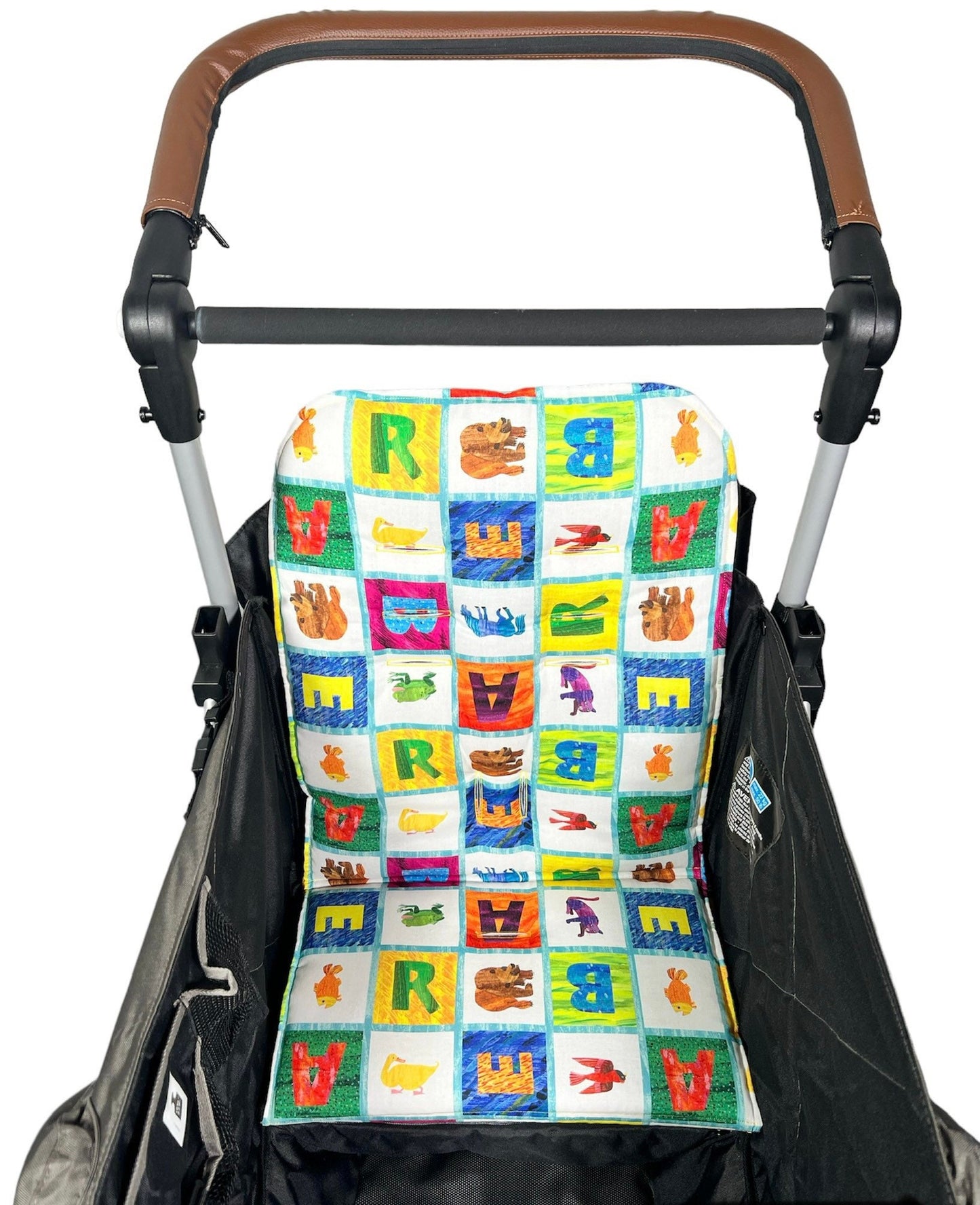 Larktale Caravan Seat Covers, made to order, alphabet theme seat covers, Larktale stroller wagon seat covers