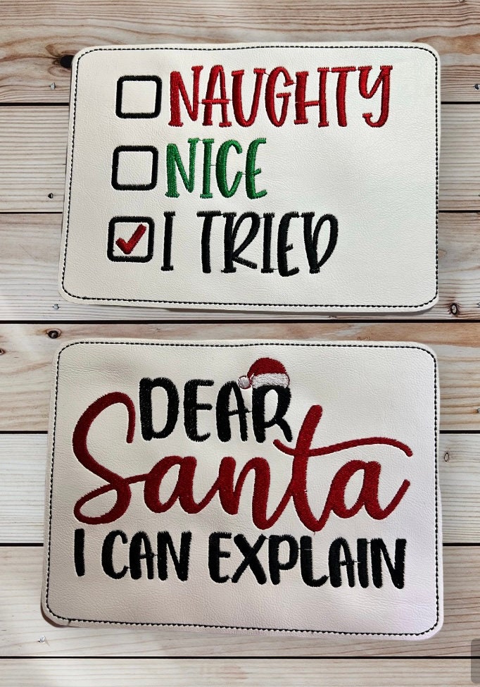 Rts Christmas Wagon Patches, Set of 2, embroidered Wonderfold side pocket patch