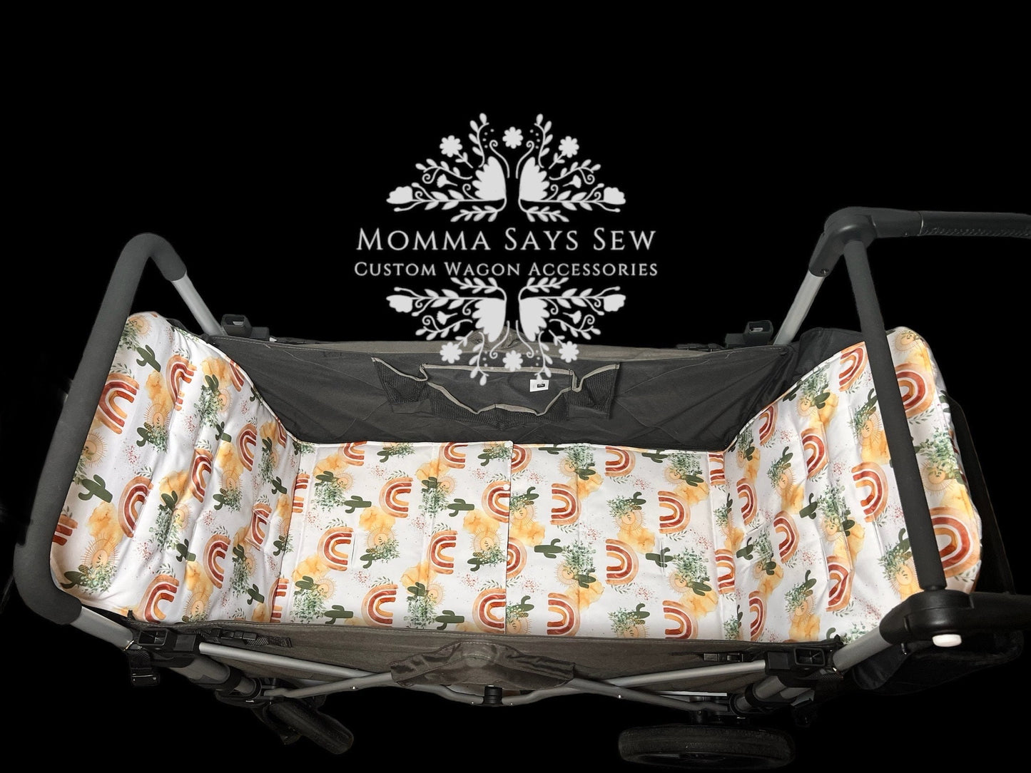 Larktale Caravan Seat Covers, made to order,Cactus Sunset seat covers, Larktale stroller wagon seat covers