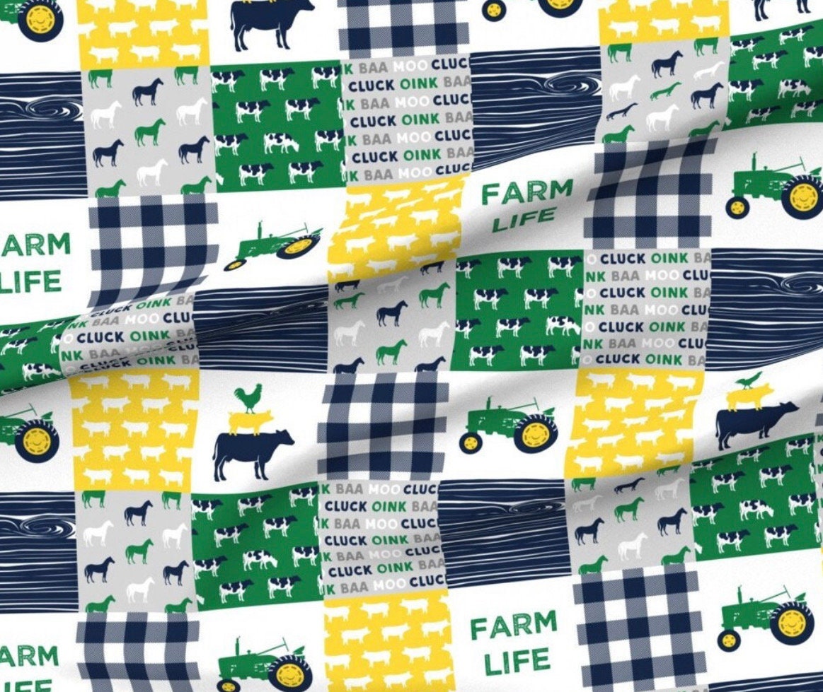 Larktale Caravan Seat Covers, Farm theme, Larktale Caravan stroller wagon seat covers, green tractor