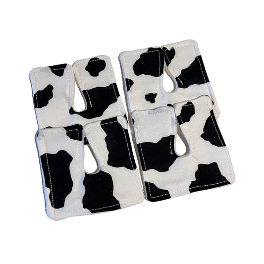 Ready to ship Trach Pads, Reusable Tracheotomy Pads for Child, Cow Print