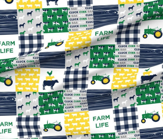 Custom Stroller Wagon Seat Covers, Custom Wagon Accessories, Green Tractor Design